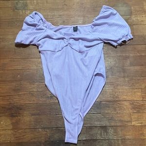 SHEIN lilac purple blouse bodysuit Size:L